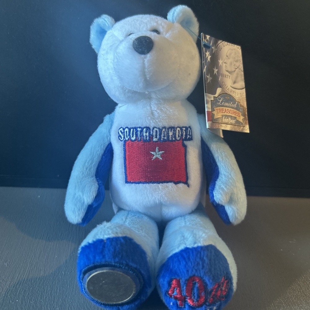 South Dakota Limited  Treasures Coin Bear 20th State Quarter Sealed On Foot